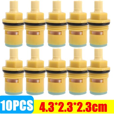 Lot de 10 cartouches de remplacement universelles en plastique pour robinets de cuisine et de salle de bain. Accessoires inclus.