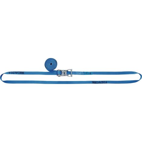 Sangle d'arrimage DIN EN 12195-2 L.6m L.25mm avec cliquet LC U 1500 daN TECWERK (1/3)