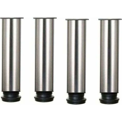 Lot de 4 pieds de meuble en acier inoxydable 304 – Réglables de 250 à 265 mm – Accessoires pour tables et armoires – Fixation robuste