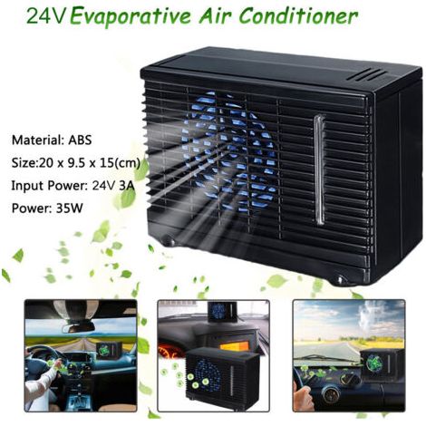 Climatiseur évaporatif portable 24V – Ventilateur d'air pour voiture et camion – Faible consommation d'énergie – Fonctionnement silencieux