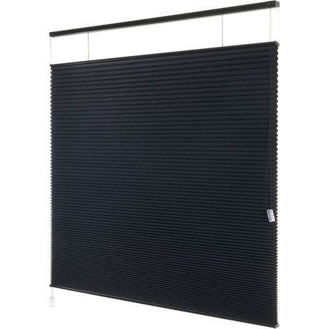 Stores plissés occultants noirs (40 x 175 cm) - Stores sur mesure (1/5)