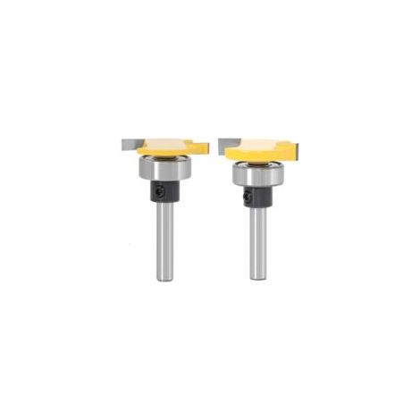2-teiliges 6-mm-Schaft-Lamellenfräser-Set für professionelle Holzbearbeitung - Crezuo (1/4)