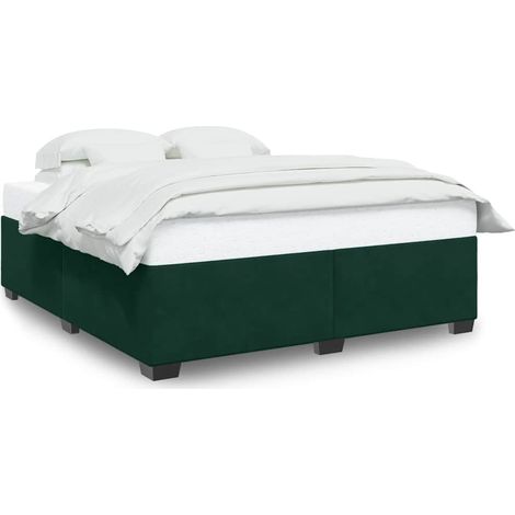 Maison Exclusive - Giroletto senza Materasso Verde Scuro 200x200 cm in Velluto (1/5)