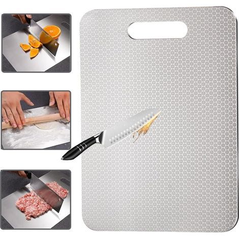 Planche à Découper en Titane, Nouvelle Version Résistante aux Rayures, Planche à Découper Double Face - Entièrement Sans BPA, Un Choix Hygiénique et Durable Pour une Cuisine Moderne - 24 15cm (1/5)