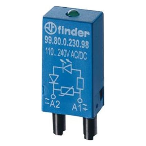 Finder Ableitwiderstand 99.80.8.230.07 blau 110-240V AC Steckmodul 10 Stk