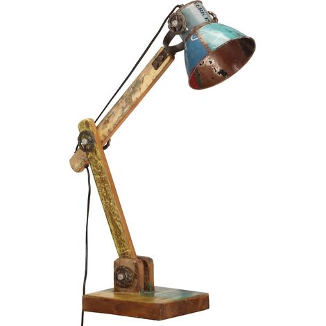 vidaXL Lámpara escritorio industrial redonda multicolor E27 23x18x95cm (1/2)