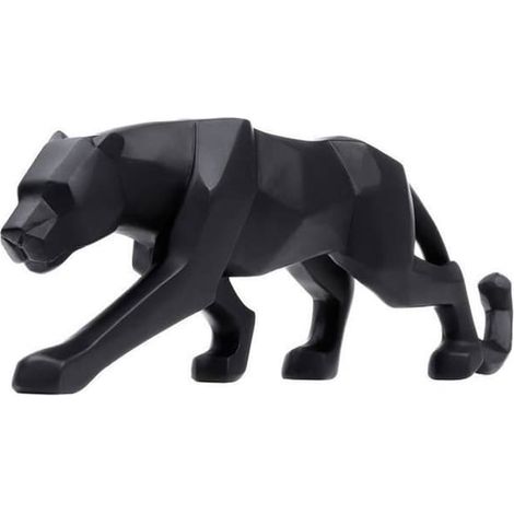 SABIR-(Noir) Sculpture Panthère Ornement Sculpture Géométrique Résine Léopard Statue Décoration Animal Sauvage Maison NOIR (1/4)
