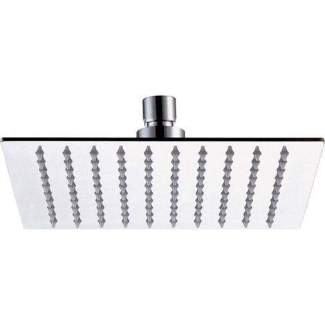 YMYNY Pommeau de douche carré en acier de 4" 10 cm avec raccord pivotant standard -