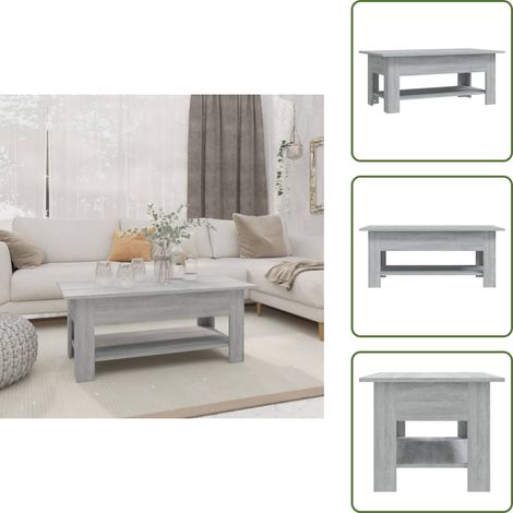Couchtisch Grau Sonoma 102x55x42 cm Holzwerkstoff - Moderner Couchtisch - Couchtisch Grau - Holzwerkstoff Couchtisch - Wohnzimmertisch - TV Stand (1/5)