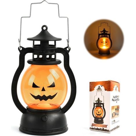 Décoration Halloween Citrouille Lumineuse – Lanterne LED Portable avec Bougie Intégrée pour Maison Jardin Extérieur Intérieur (1/5)
