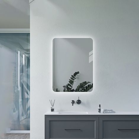 Signature Sophia Front-Lit LED Bathroom Mirror with Demister Pad 800mm H x 600mm W (1/4)