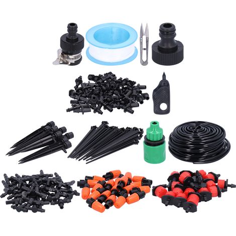 Kit d'arrosage goutte à goutte 30 mètres pour plantes, système d'irrigation jardin DIY avec tuyau micro-perforé (1/5)