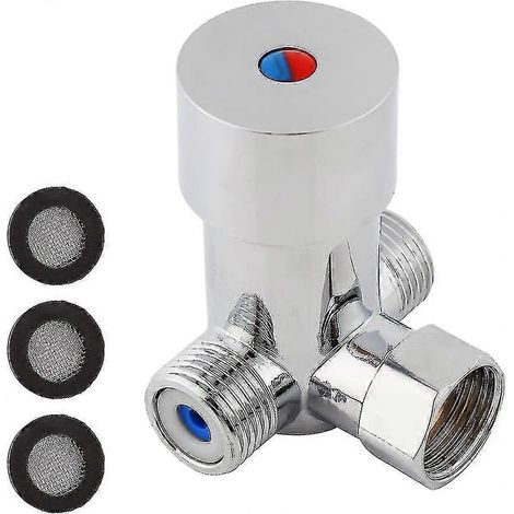 Mitigeur thermostatique eau chaude/eau froide, filetage standard G1/2 pour robinet automatique (1/5)