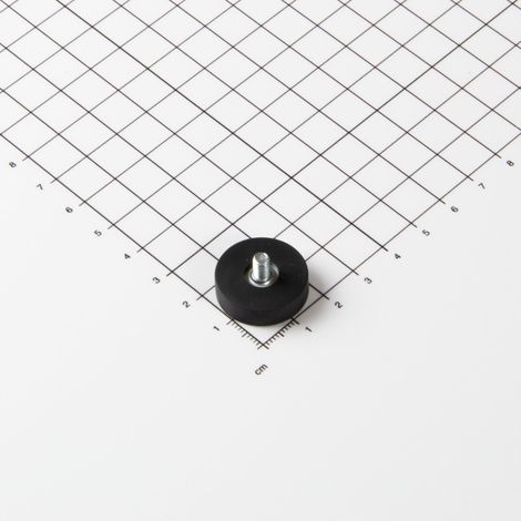Magna-C Gummiertes Magnetsystem Ø22x6mm mit Gewindezapfen (1/4)