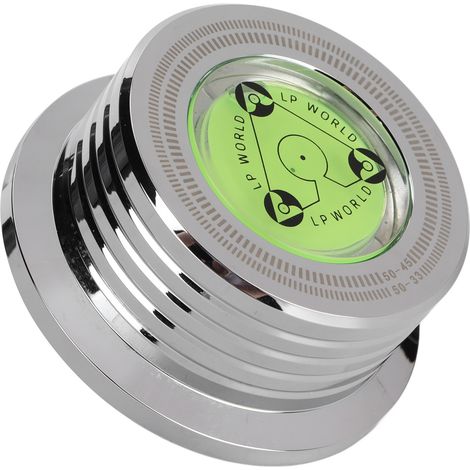 Schallplattengewicht-Stabilisator, Aluminiumklemme mit Wasserwaage für 50-Hz-Plattenspieler, silber (1/5)