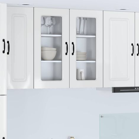 Küchenschrank Kalmar 2 pcs Hochglanz Weiß 40 x 31 x 80 cm
