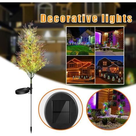12 lumières de Noël solaires, LED multicolores, étanches IP65, pour jardin, terrasse et décoration extérieure festive (1/4)