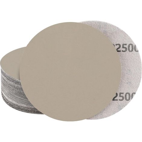 Schleifpapier 150mm Klett lochlos trocken nass 20 stück 2500 körnung (1/5)