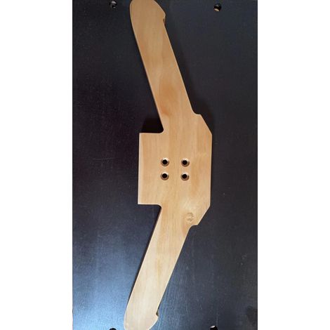 Soporte de pared de madera maciza para equipo táctico, estante de almacenamiento para casco de motocicleta (color madera natural) (1/5)