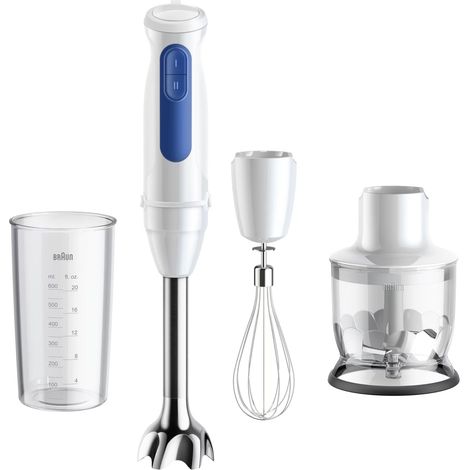 Mixeur Plongeant 900W avec Hachoir de 350ml Blanc (1/5)