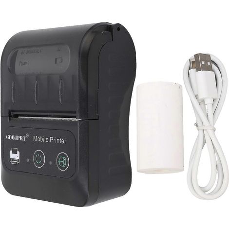 Mini imprimante thermique 58 mm pour codes QR, sans fil, USB, pour Android