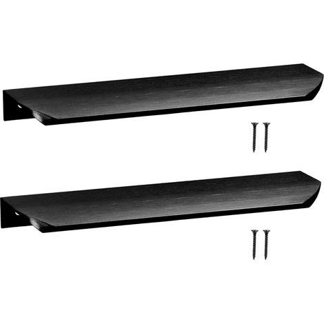 Set di 2 maniglie per mobili in alluminio, nero opaco, 212 mm (1/5)