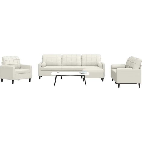 Ensemble de canapés 4 pcs avec coussins et traversins velours (1/5)