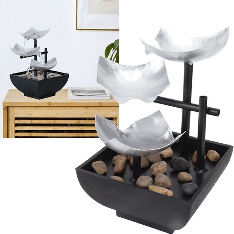 Fontaine d'ornement 5V pour jardin de rocaille, fontaine de bureau avec port USB (1/5)