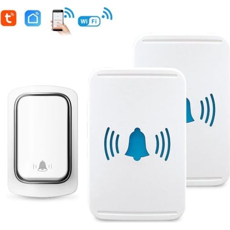 Sonnette sans fil Wi-Fi, sans pile, étanche, pour une utilisation extérieure. Brilvibera (1/5)