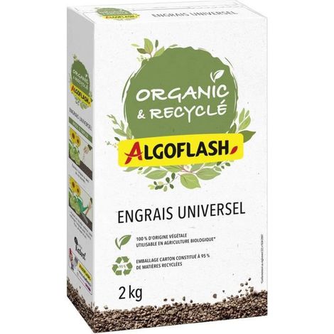 ALGOFLASH Engrais universel organic + recyclé, ALGOFLASH, 2 kg