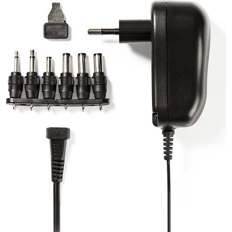 Universal natadapter 12 w 3 - 12 v dc 180 m 20 a 6 stecker svart (1/4)