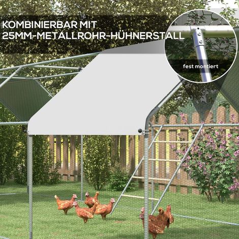 Leiter für Hühner im Außenbereich mit 4 Stangen, verzinktem Stahl und Holz, regensicher, für 4-6 Hühner, Hühnerstall (1/5)