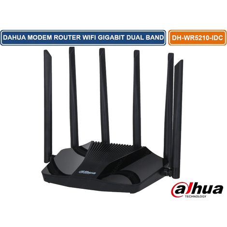 DAHUA DH-WR5210-IDC MODEM ROUTER WIRELESS GIGABIT AC1200 DUAL BAND 6 ANTENNE 2.4GHZ E 5GHZ WIFI (1/4)
