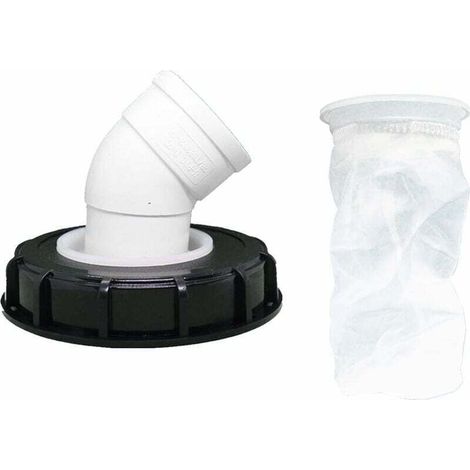 45°Filtre à Couvercle IBC, Filtre à Eau de Pluie en Nylon 163 mm, Lavable avec Couvercle pour réservoir d'eau de Pluie IBC DN 150 (1/5)