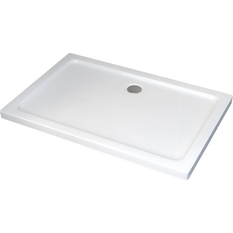 BERNSTEIN - Receveur de douche 120x80x5cm, Bac de douche antidérapant avec bonde Chrome (1/5)