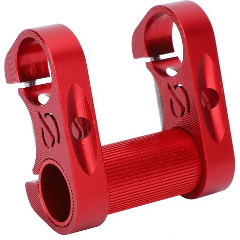 Potence double réglable 25,4 mm pour vélo pliant en alliage d'aluminium - Rouge (1/5)