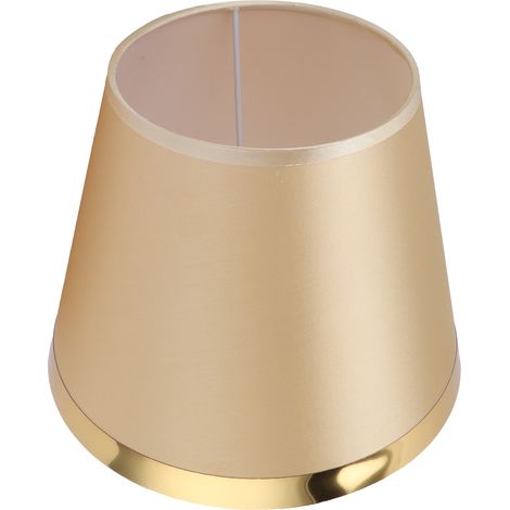Moderner Lampenschirm aus goldfarbenem Stoff im europäischen Stil für E27 Tisch- und Stehlampen, Beleuchtungszubehör PX128 (1/5)