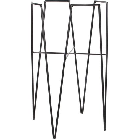 Porte-plante Noir Support de Décoration pour Pot de Fleurs et Plantes 30 x 30 x 50 cm - PANGIVO (1/5)