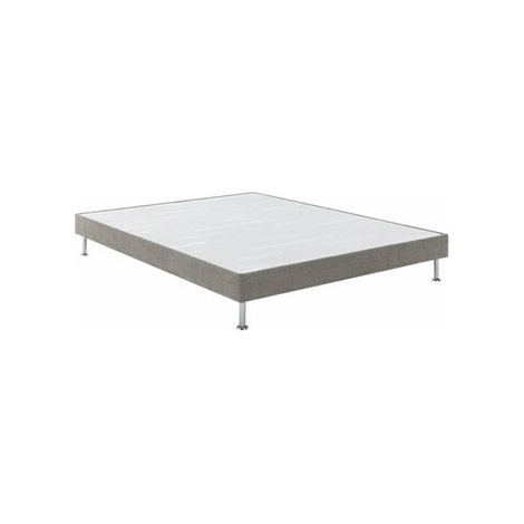 Sommier tapissier Bultex ROBUSTO chenille grege 140x190 cm hauteur 14 cm ferme