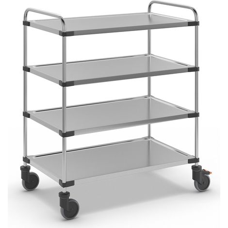 FRANKEL kaiserkraft, Chariot de service en inox, à 4 plateaux, (1/5)