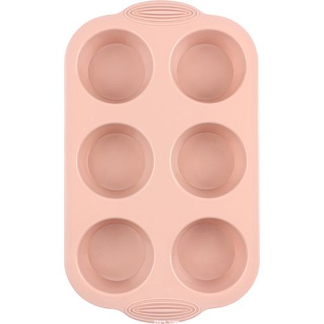 Molde Para Magdalenas De Silicona - 6 Cavidades - Sin Bpa - Aptos Para Horno Microondas Y Congelador (1/5)