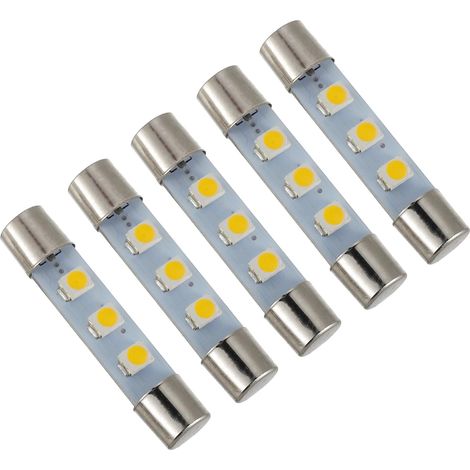 Set di 5 spie LED per impianti stereo vintage, compatibili con Marantz, Sansui, Kenwood, Yamaha e Sony, 8V 250mA (luce bianca calda) (1/5)