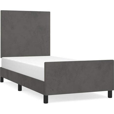 Maison Exclusive - Giroletto senza Materasso Grigio Scuro 80x200 cm Velluto (1/5)