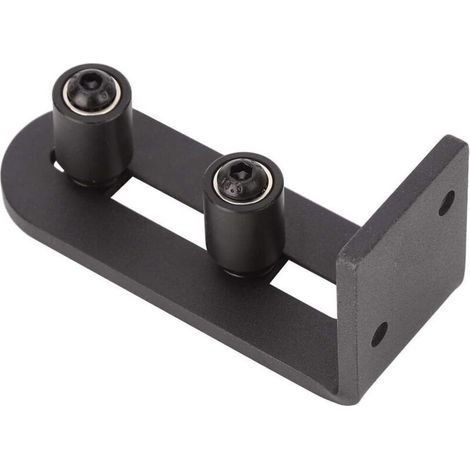 Sliding Guide au Sol, Guide Porte Coulissante, en Acier au Carbone Réglable Guide Plancher Coulissant for Porte de Grange (dou (1/4)