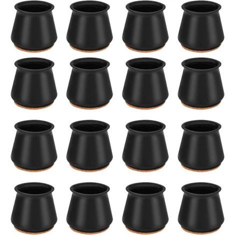 ERQVHQV Chair Leg Protectors, 16 Pcs Silicone Chair Leg Covers, Chair Leg Caps, Office and Chair Leg Protectors, Round Chair Leg Caps for 25-30MM Round Legs (1/5)