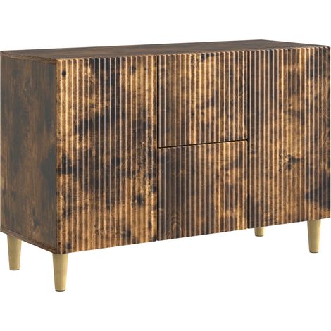 Sideboard Smoked Oak 89 x 34.5 x 60 cm Engineered Wood vidaXL