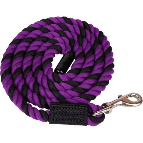 Braided Cotton Rope Lead, 1.8 m Training Lead for Pony with 360° Rotation, Bolt Carabiner, Thickness 1.5 cm, for Horse, Large Dog, Sheep