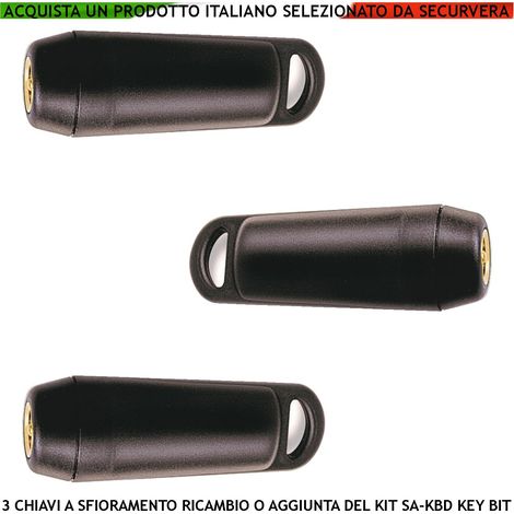 Chiave Elettronica Sfioramento Tre Pezzi Ricambio Amica Elisa Combivox Key Bit Codici Sicurezza Personali 64 Bit KeyBit Denver Codice Univoco su 3 Miliardi di Combinazioni Controllo Comandi Eseguiti (1/4)