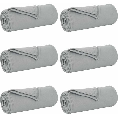 Mantitas de Sofá 6 pcs Gris 170 x 130 cm Lana vidaXL (1/5)