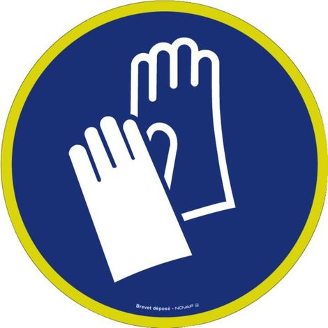 Disque Sécurité Gants 300mm Signalisation Obligation Haute Visibilité - Novap